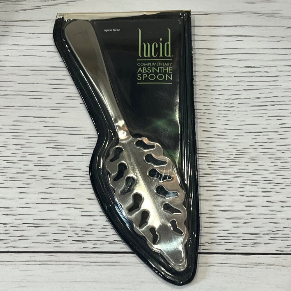 Lucid Absinthe Slotted Metal Spoon New in Package